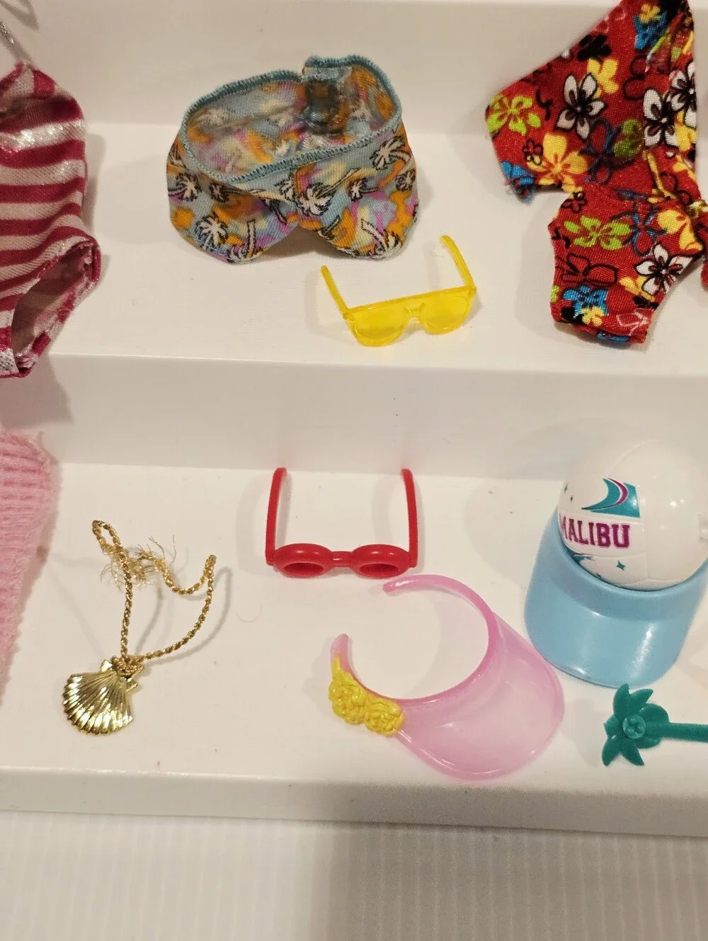 Vintage Barbie Doll Swimsuit and Beach Accessories Set